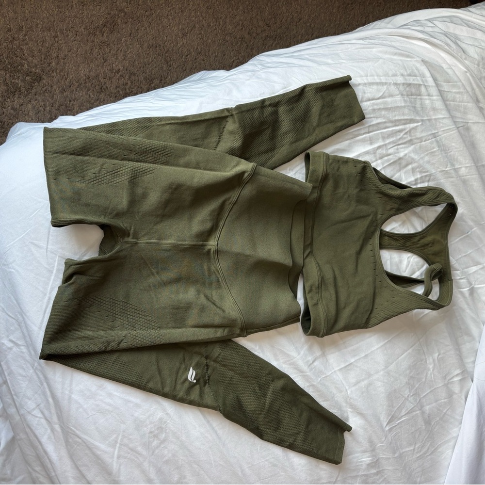 Fabletics Khloe Olive Green Activewear Set